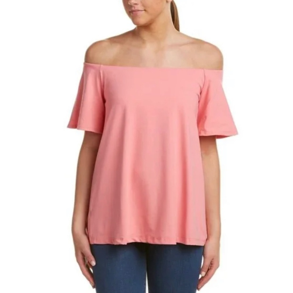 NWT Susana Monaco Women's Off the Shoulder Short Sleeve Drapey Blouse size XS